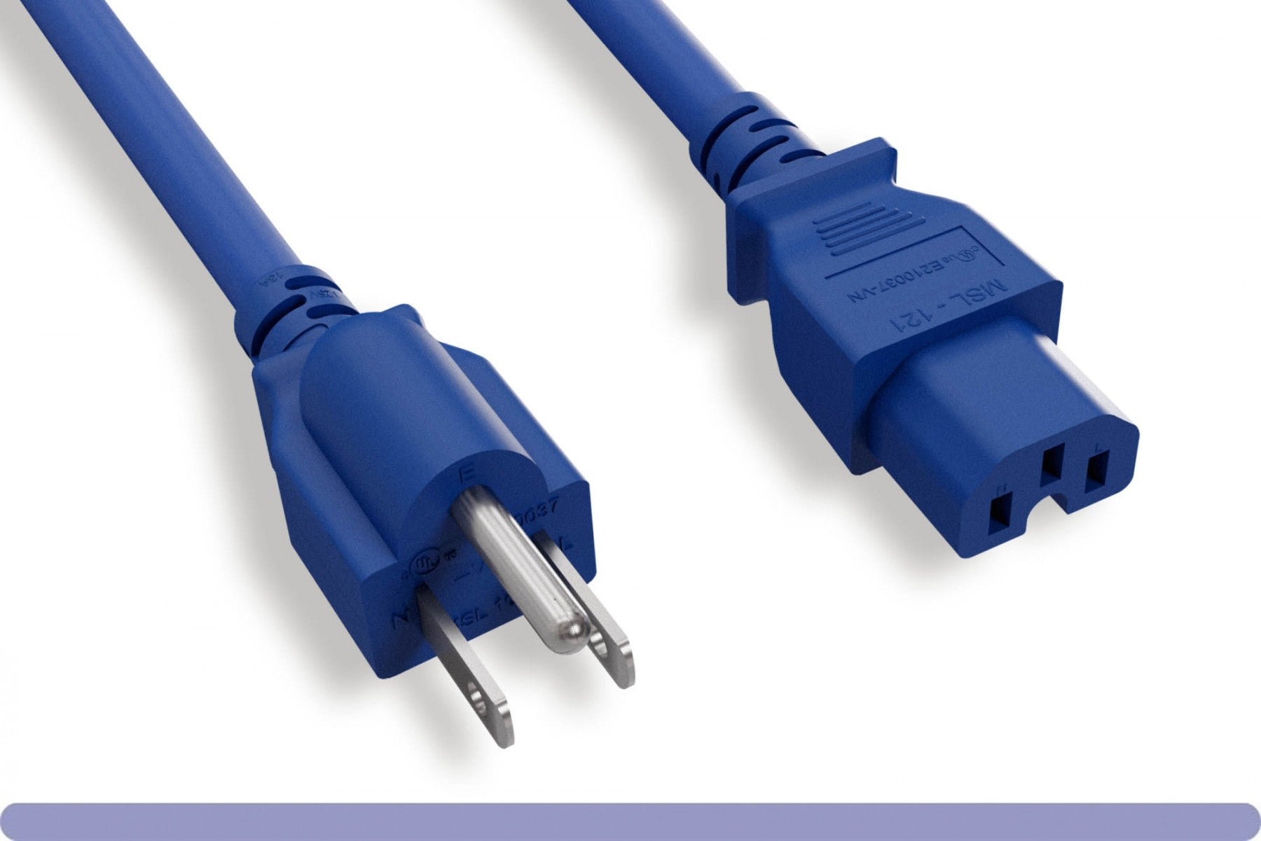 POWER CORD, NEMA5-15P/IEC320 C13, SJT,14AWG, 15A, 125V